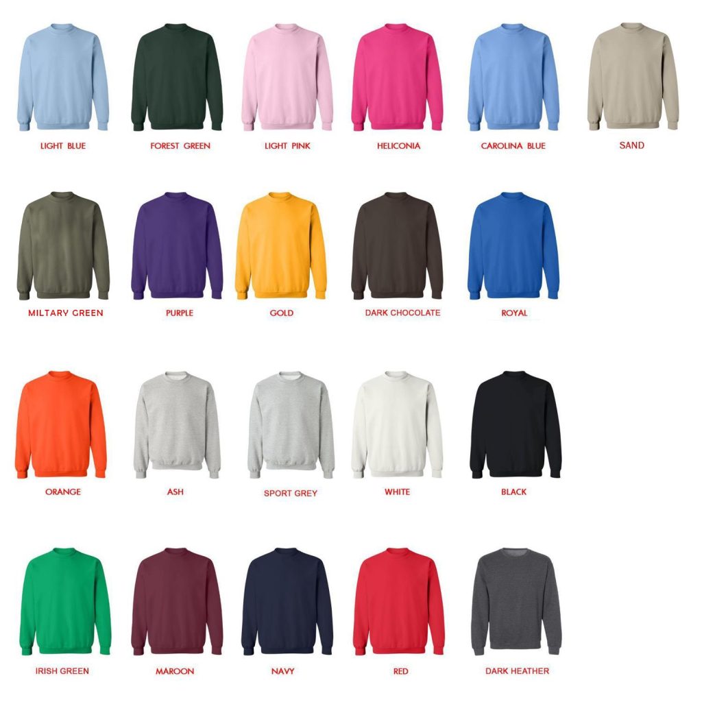 sweatshirt color chart - Family Guy Merchandise